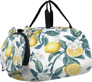Lemon Kids Overnight Sports Duffel Bags with Shoe Compartment & Wet Pocket Travel Sport Gym Bag for Girls Boys