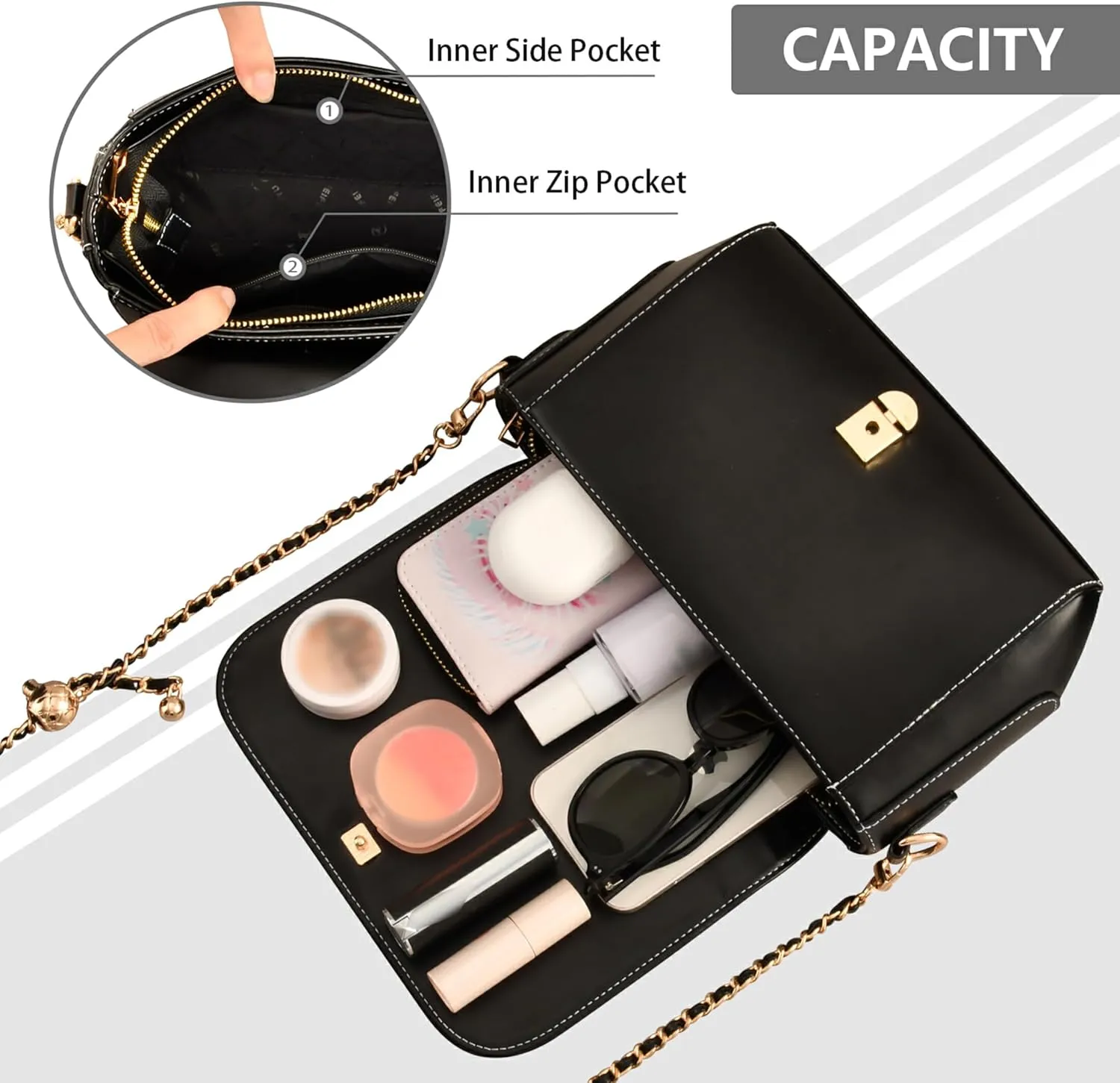 Leopard Jaguar Print Pink PU Leather Shoulder Bag Waterproof Women Crossbody Bag Purses Trendy Purse with Chain Strap