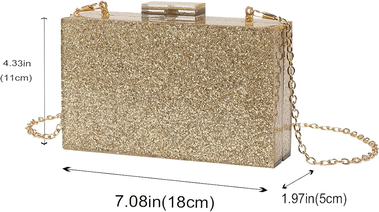 LETODE Acrylic Clutch Bags Purse Perspex Bag Handbags for Women