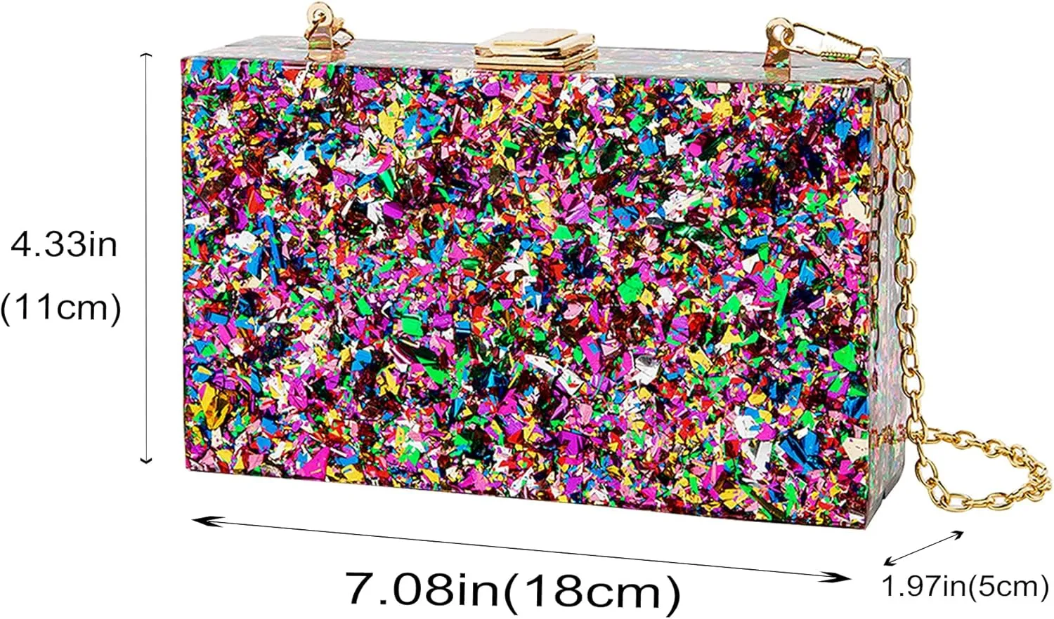 LETODE Acrylic Clutch Bags Purse Perspex Bag Handbags for Women