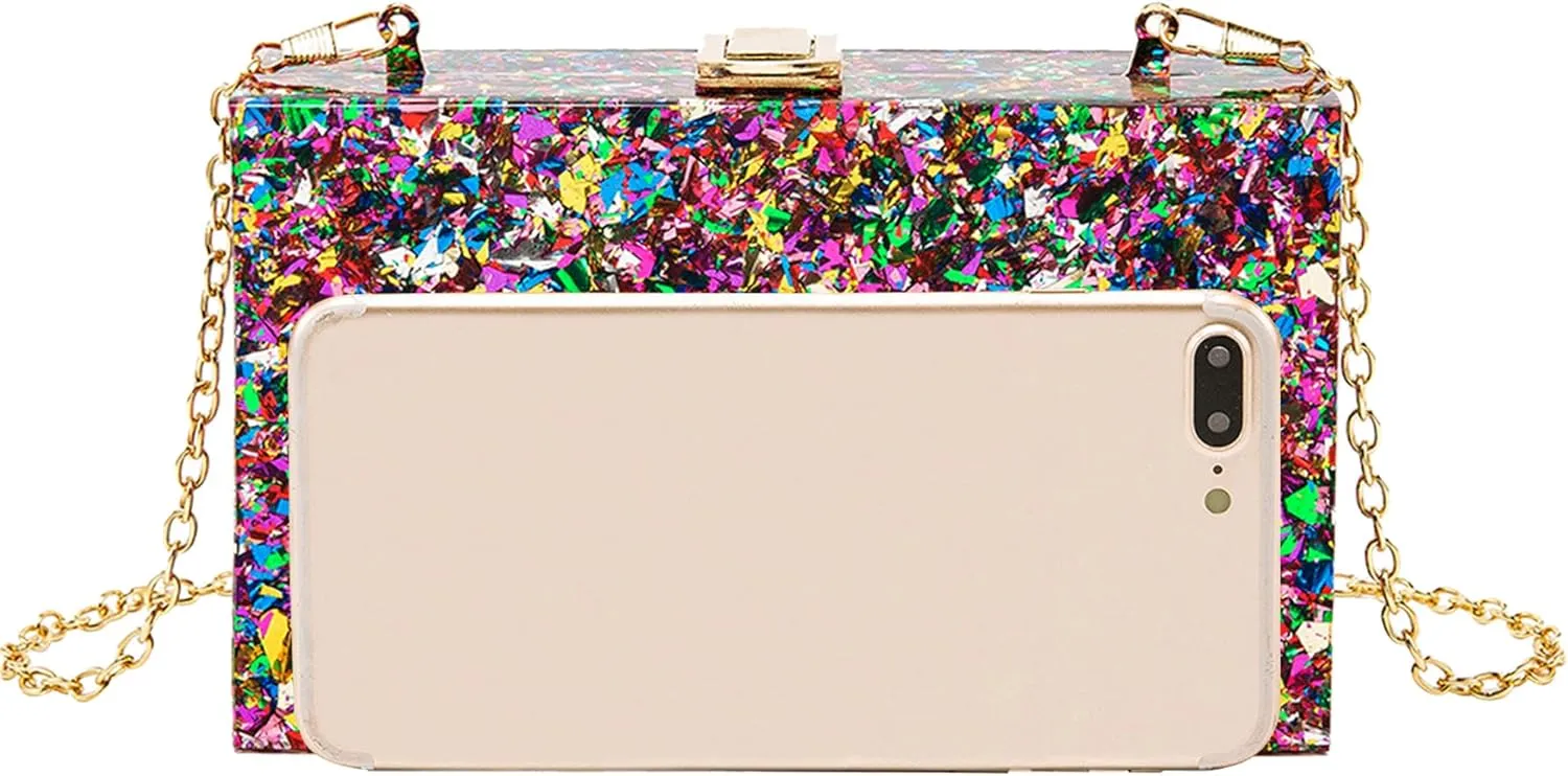 LETODE Acrylic Clutch Bags Purse Perspex Bag Handbags for Women