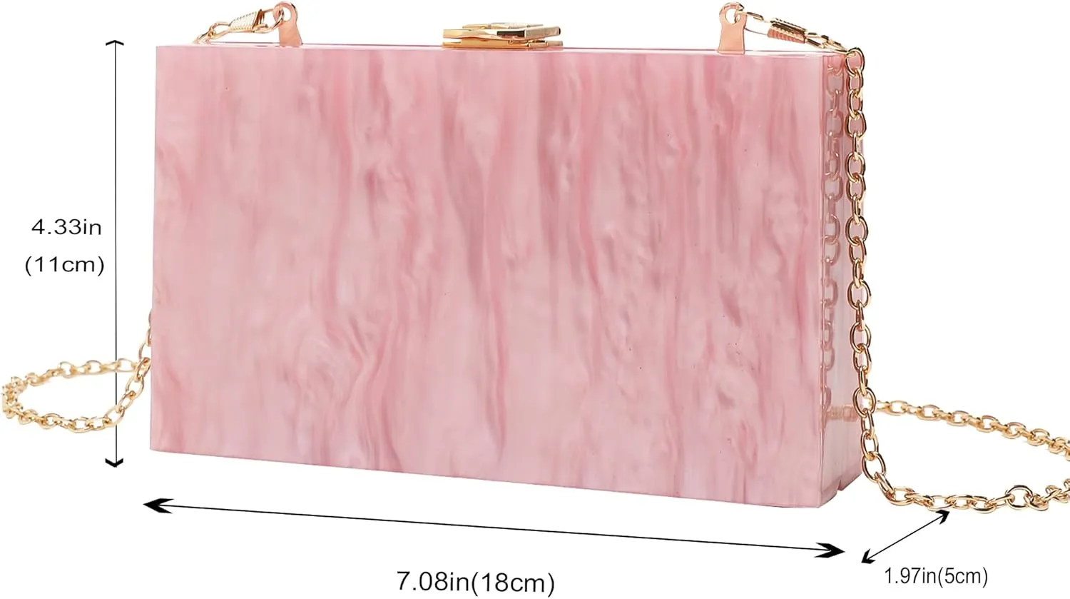 LETODE Acrylic Clutch Bags Purse Perspex Bag Handbags for Women