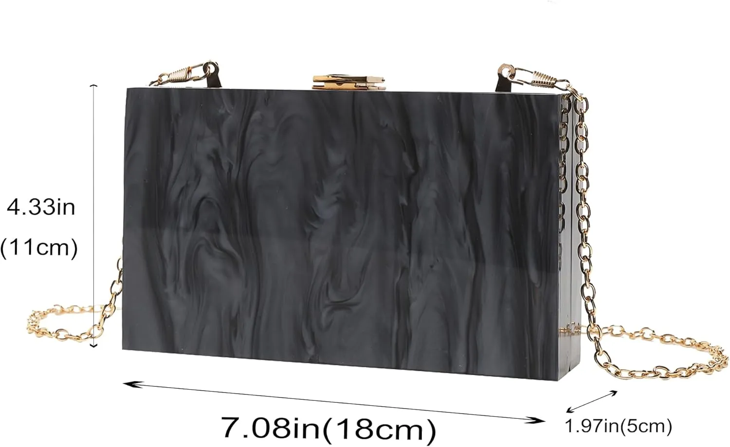 LETODE Acrylic Clutch Bags Purse Perspex Bag Handbags for Women