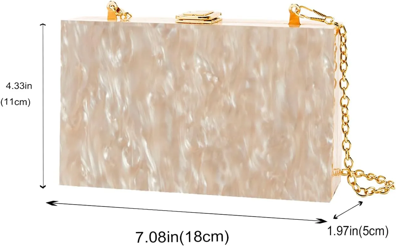LETODE Acrylic Clutch Bags Purse Perspex Bag Handbags for Women