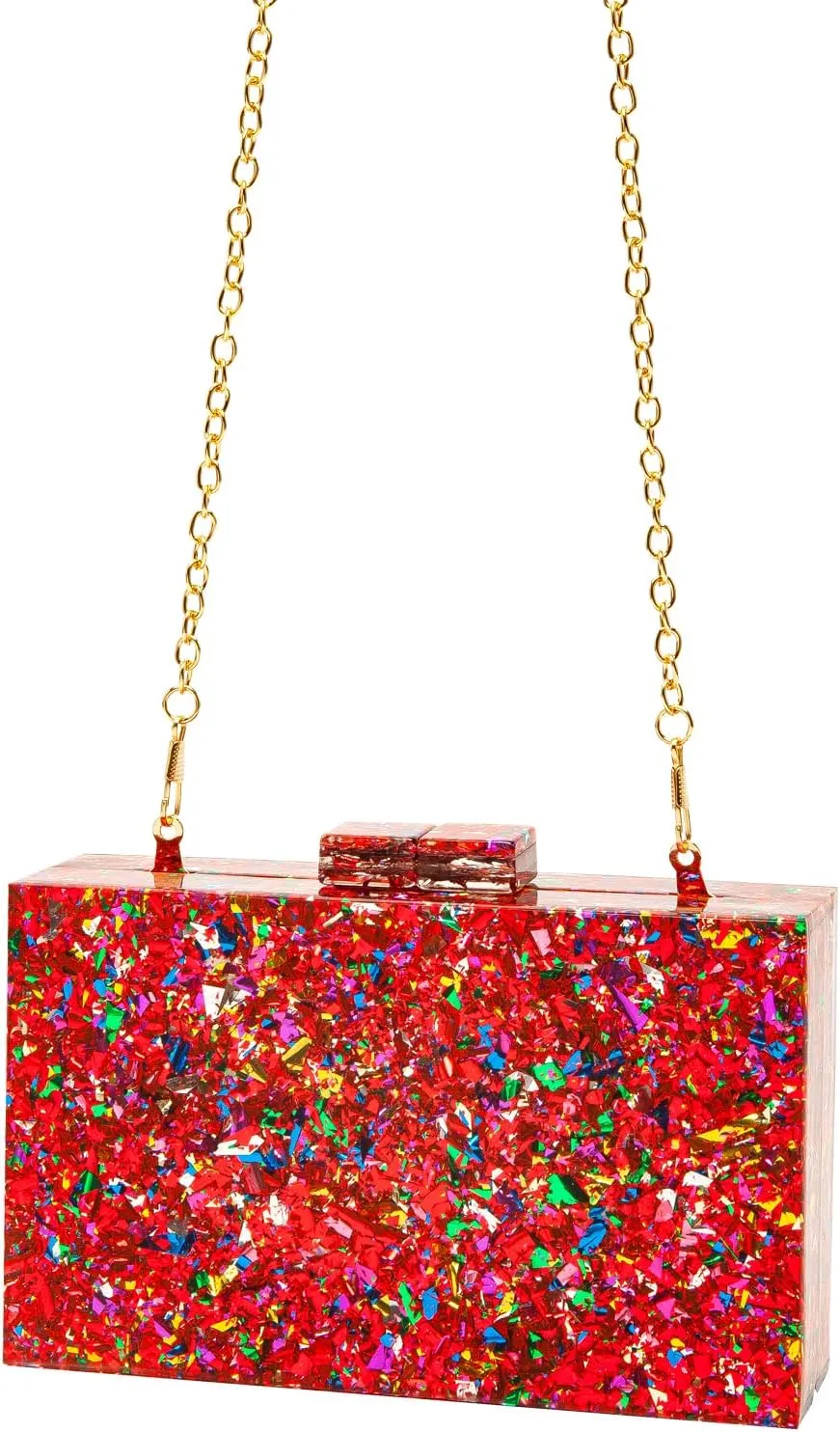 LETODE Acrylic Clutch Bags Purse Perspex Bag Handbags for Women