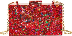 LETODE Acrylic Clutch Bags Purse Perspex Bag Handbags for Women