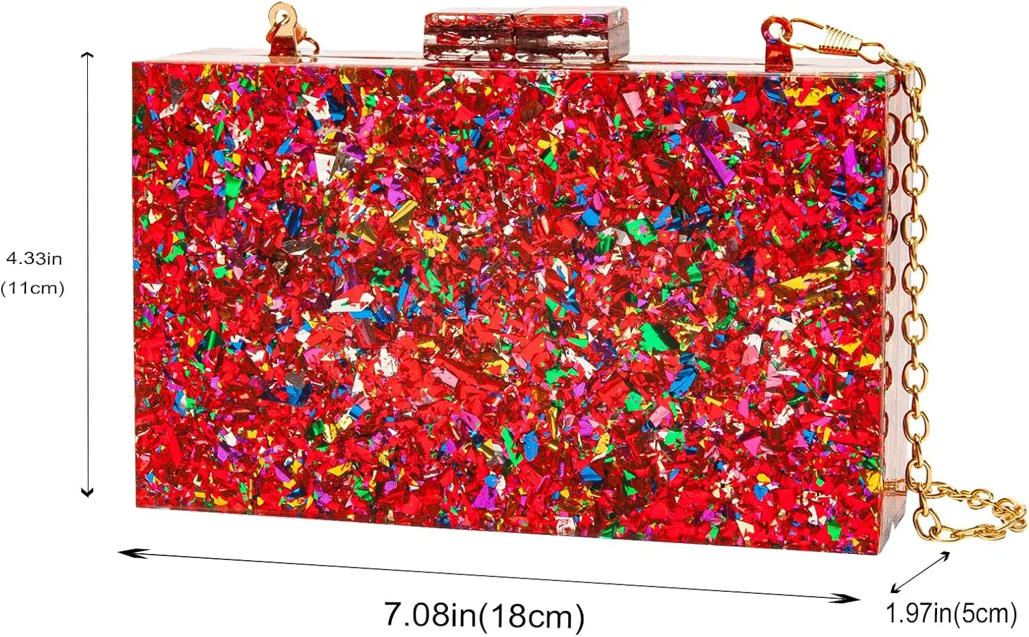 LETODE Acrylic Clutch Bags Purse Perspex Bag Handbags for Women