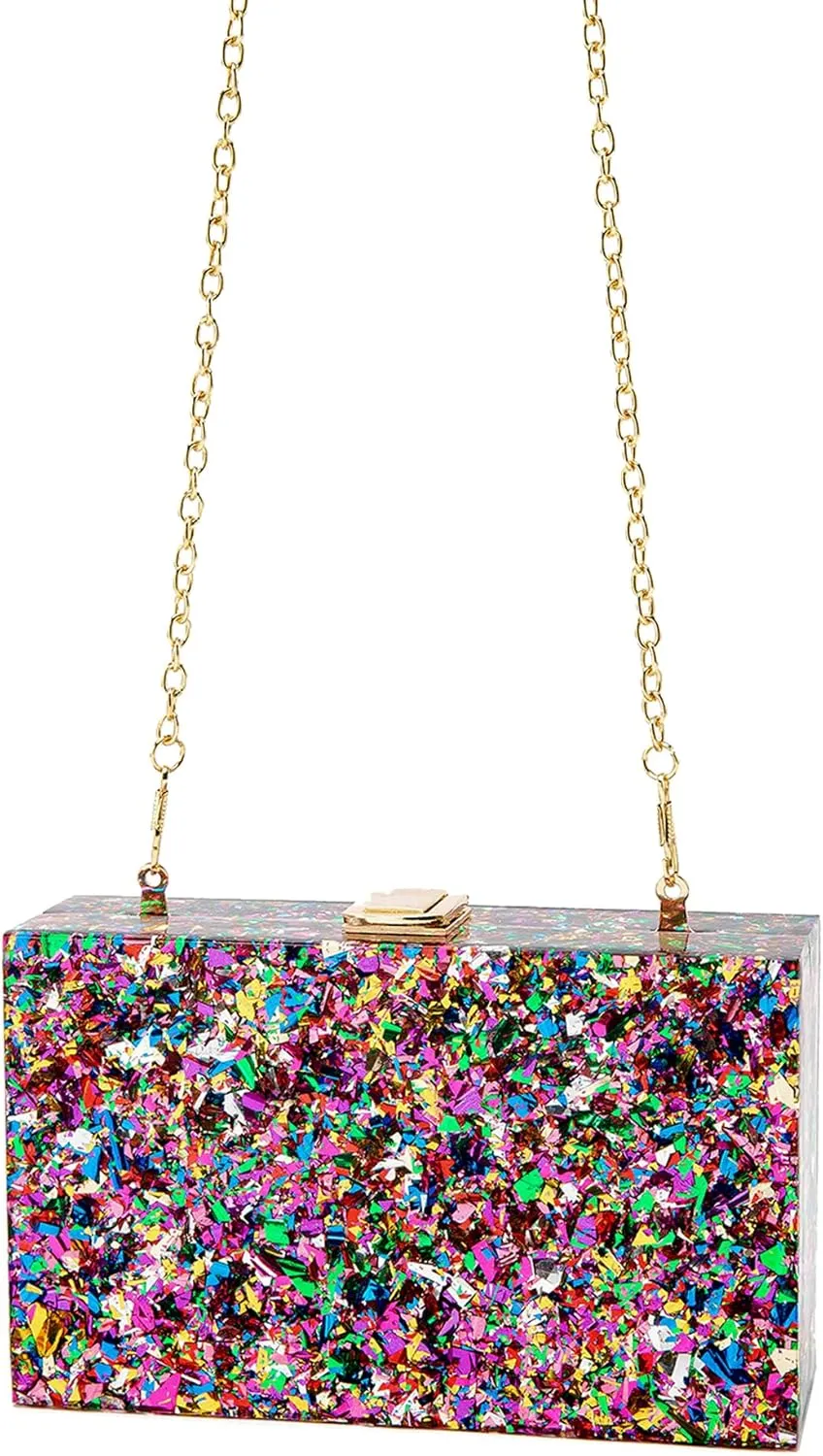 LETODE Acrylic Clutch Bags Purse Perspex Bag Handbags for Women