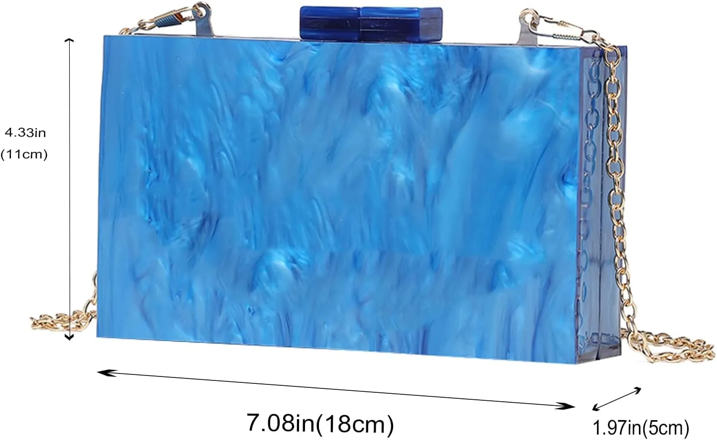 LETODE Acrylic Clutch Bags Purse Perspex Bag Handbags for Women