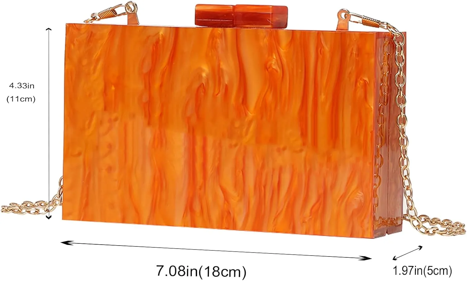 LETODE Acrylic Clutch Bags Purse Perspex Bag Handbags for Women