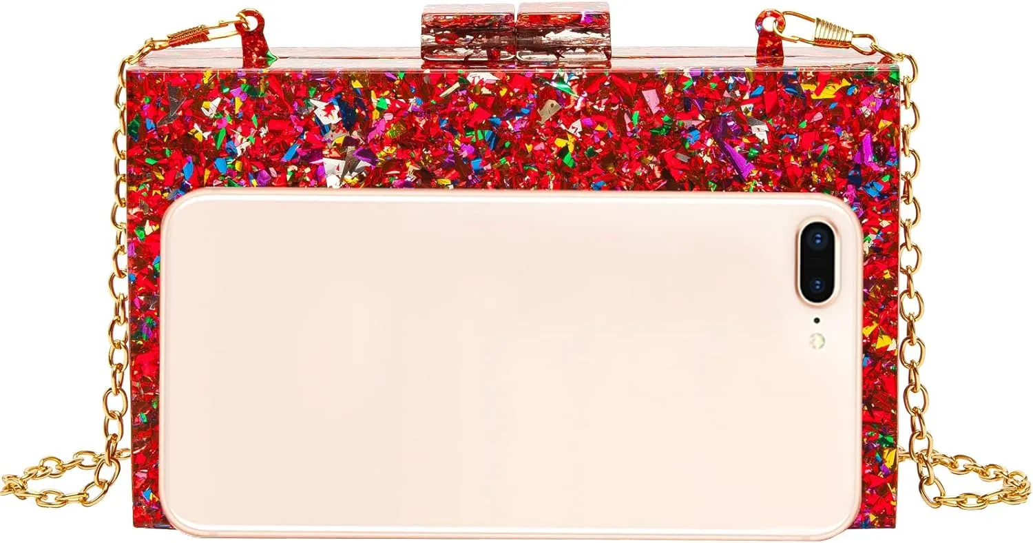 LETODE Acrylic Clutch Bags Purse Perspex Bag Handbags for Women