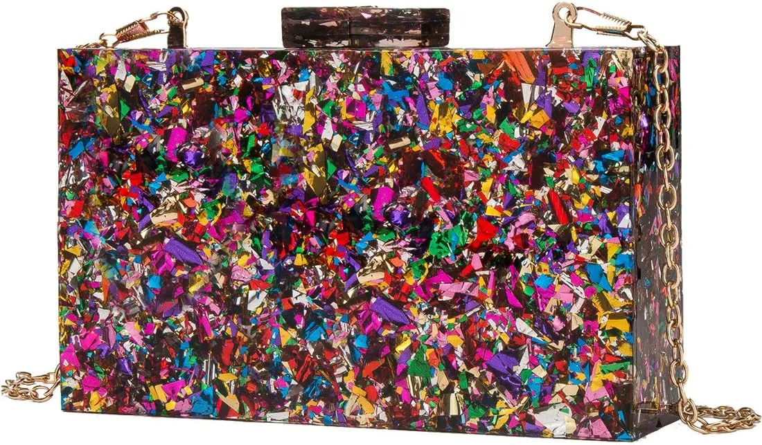 LETODE Acrylic Clutch Bags Purse Perspex Bag Handbags for Women