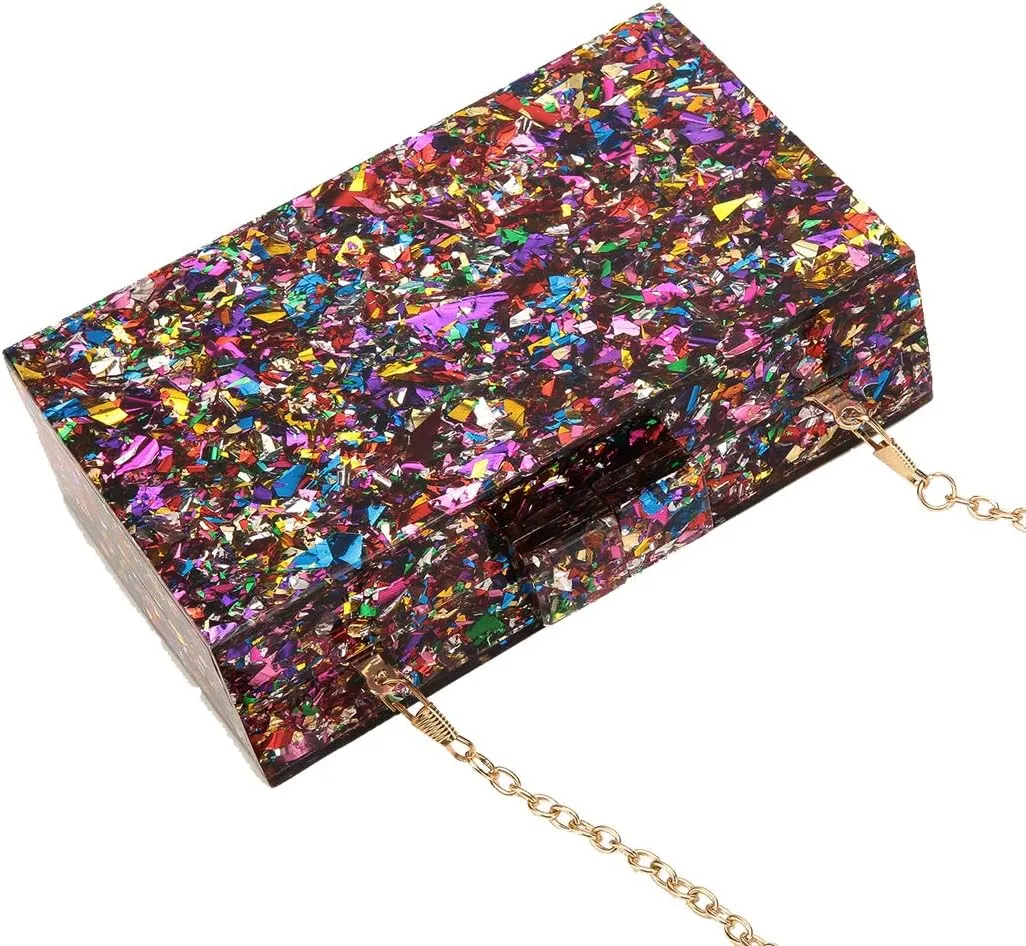 LETODE Acrylic Clutch Bags Purse Perspex Bag Handbags for Women