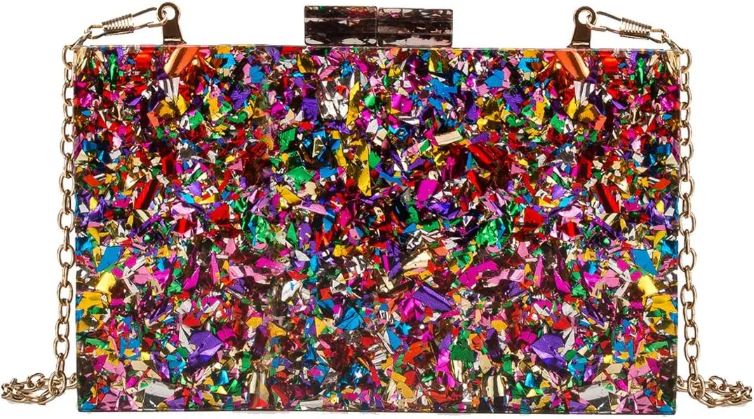 LETODE Acrylic Clutch Bags Purse Perspex Bag Handbags for Women