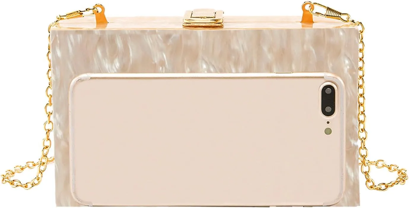 LETODE Acrylic Clutch Bags Purse Perspex Bag Handbags for Women