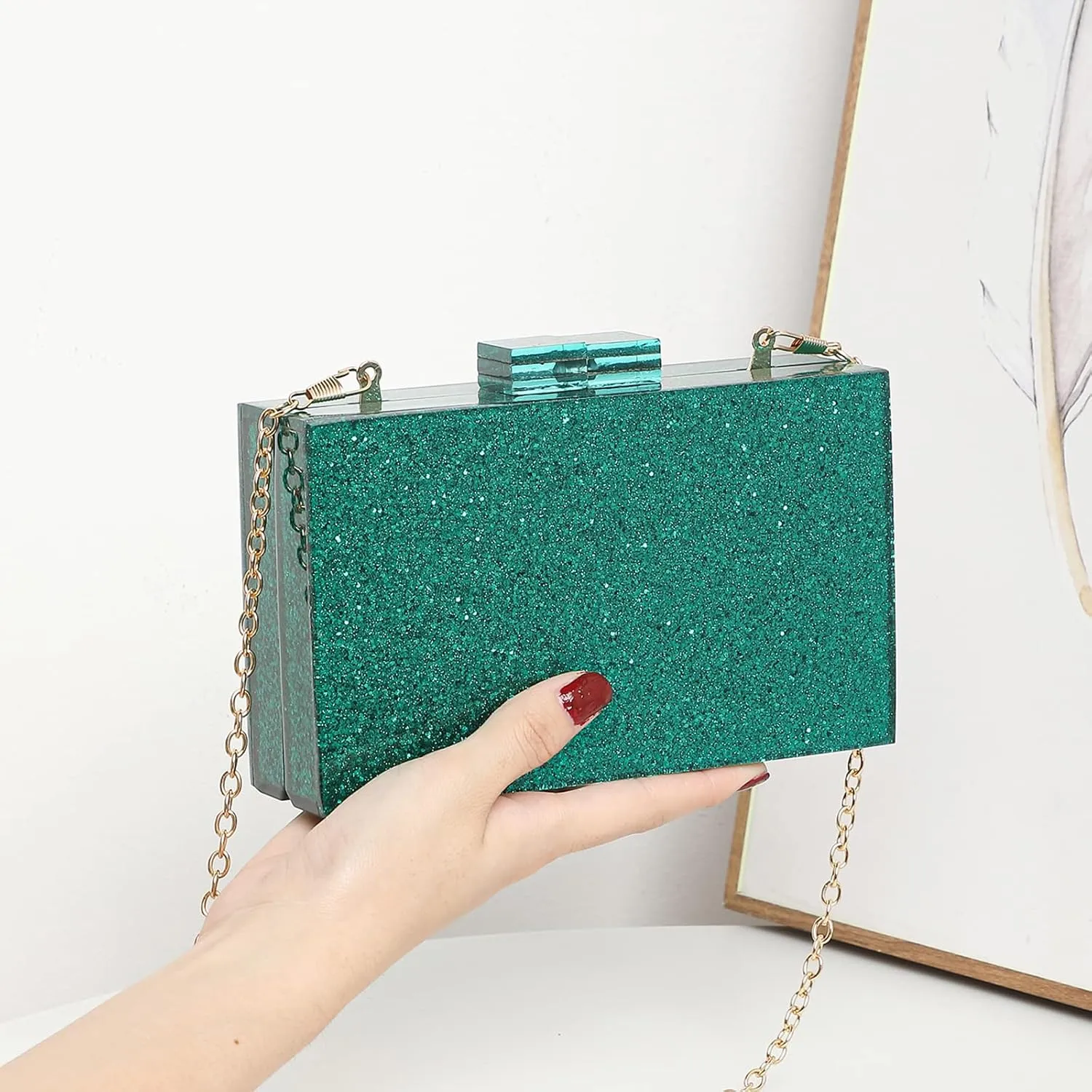 LETODE Acrylic Clutch Bags Purse Perspex Bag Handbags for Women