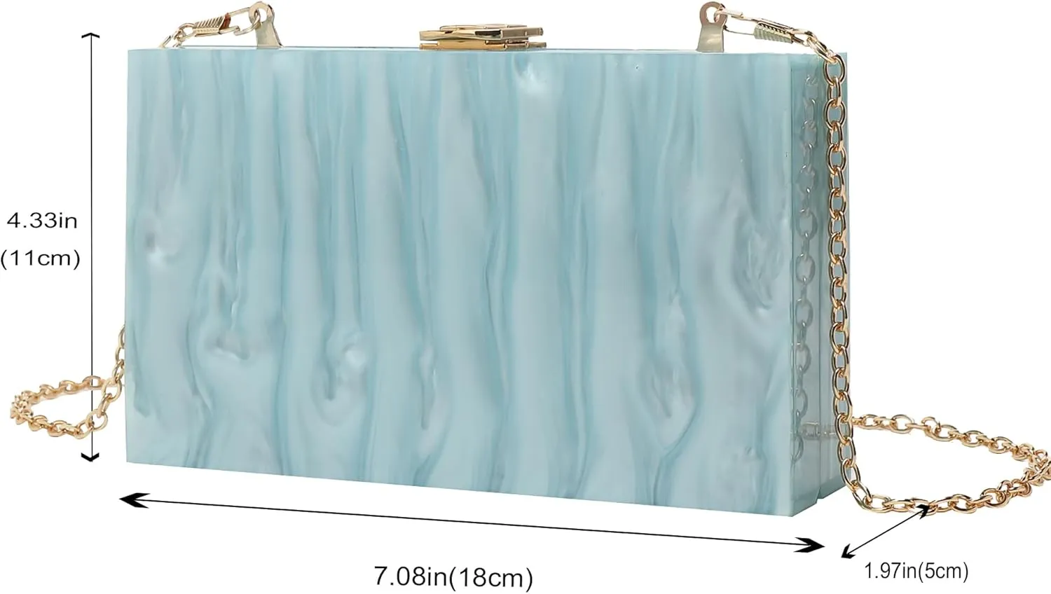 LETODE Acrylic Clutch Bags Purse Perspex Bag Handbags for Women
