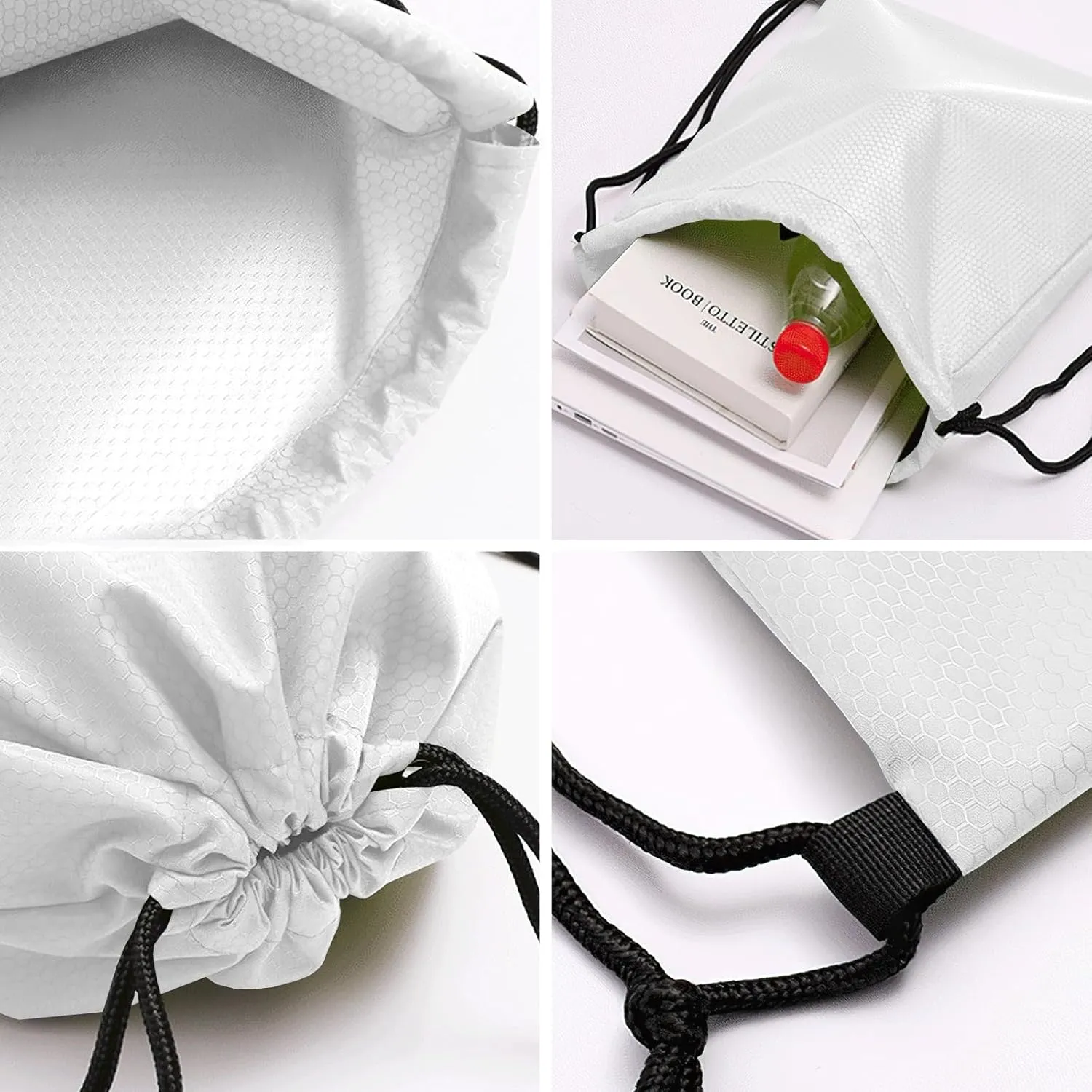 Letter L Drawstring Sackpack Gym Yoga Sport Backpack Bag Waterproof Storage Bags for Women Men