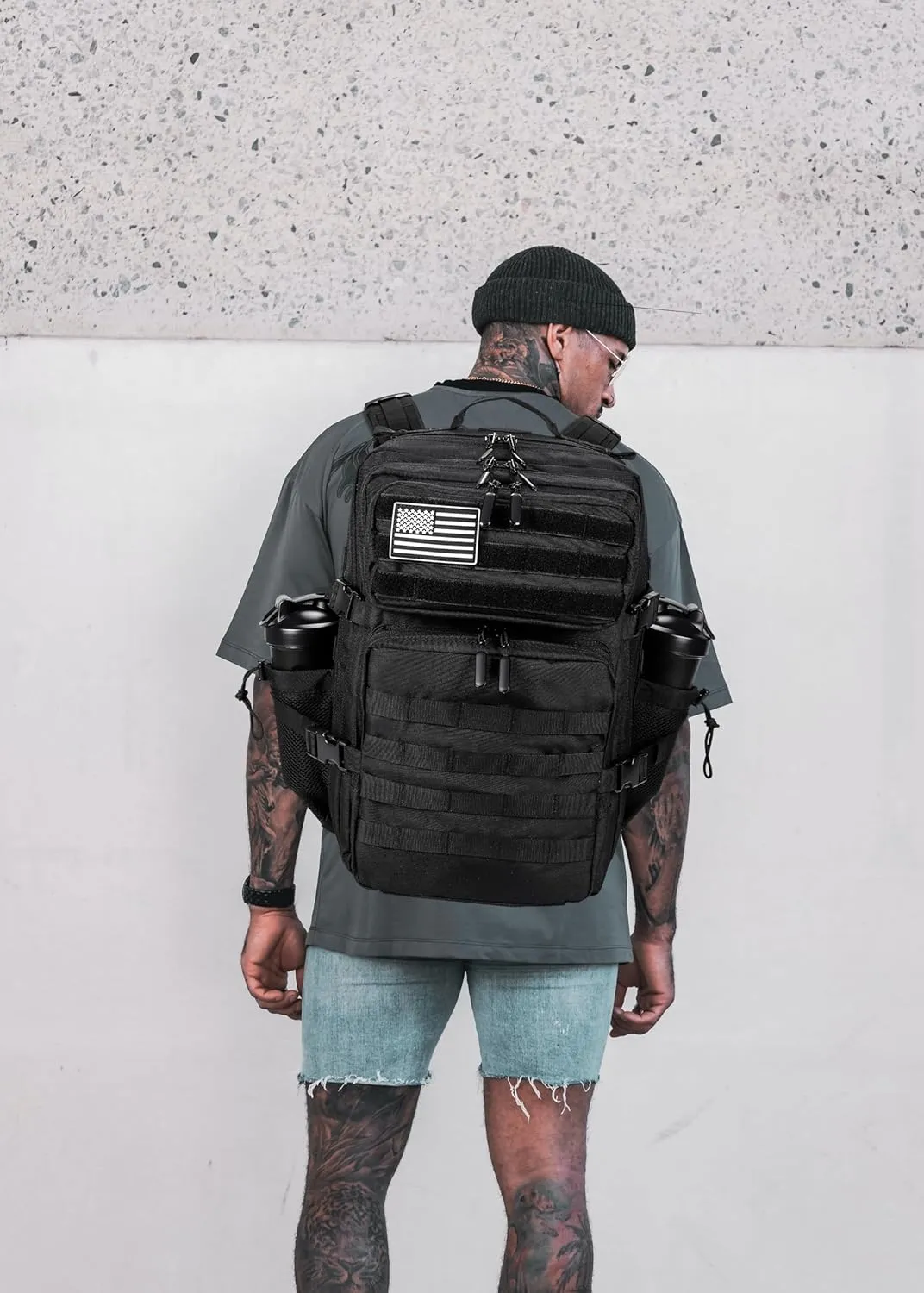 LHI Military Tactical Backpack for Men and Women 45L Army 3 Days Assault Pack Bag Large Rucksack with Molle System