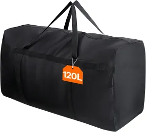 Lifewit 120L Ertra Large Storage Duffle Bag for Traveling, Folable Moving Bags with Zippers and Handles, Heavy Duty Storage Bags Big Totes for Travel, Camping, Storage Bins with Lids for Luggage