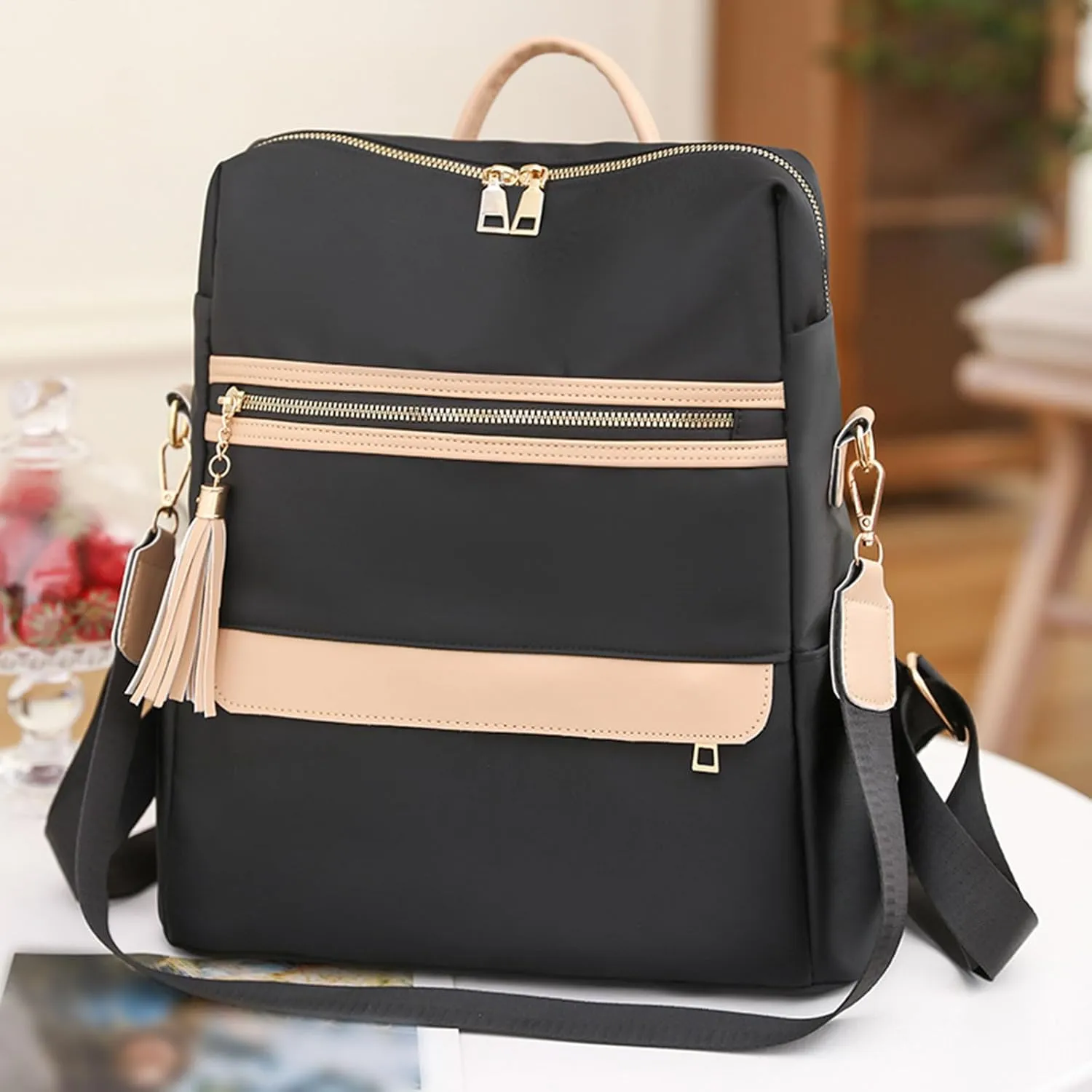 Lightweight Puffer Quilted Travel Backpack Practical Zipper Casual Purpose Tote Backpacks Back Pack Purses Women
