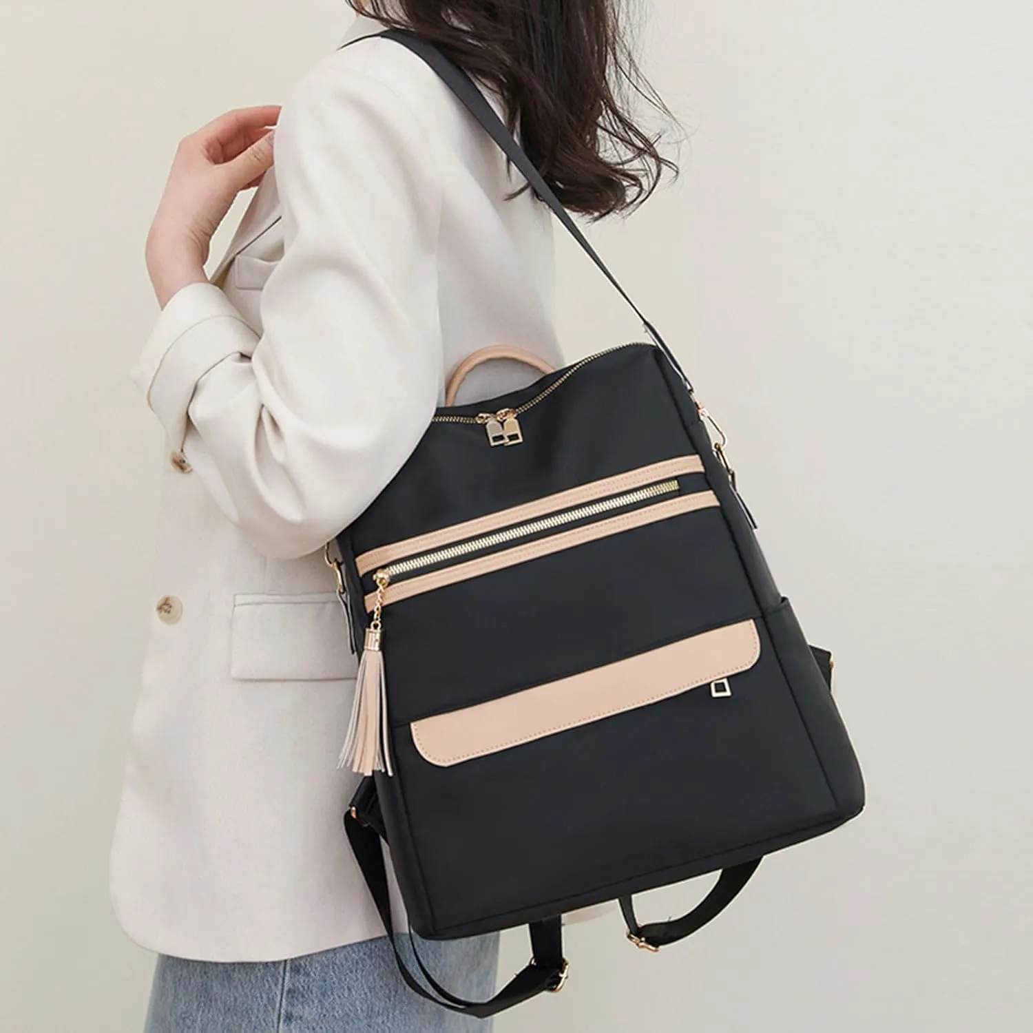 Lightweight Puffer Quilted Travel Backpack Practical Zipper Casual Purpose Tote Backpacks Back Pack Purses Women