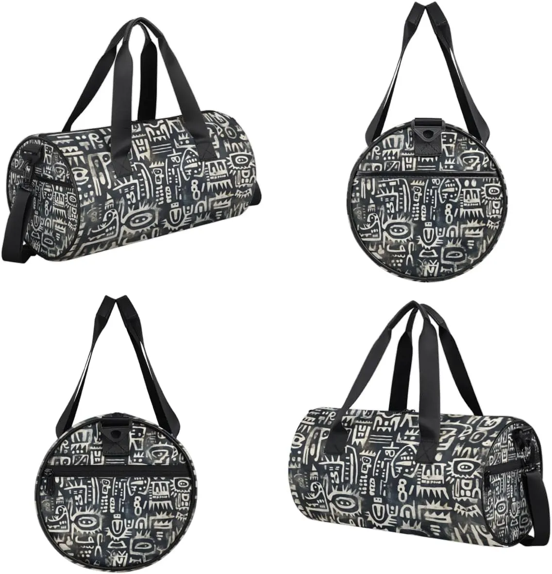 Lightweight Travel Duffle Bag Abstract Ethnic Pattern Gym Bag for Women Men Stylish Small Duffle Bag for Fitness Yoga Travel Overnight Sport