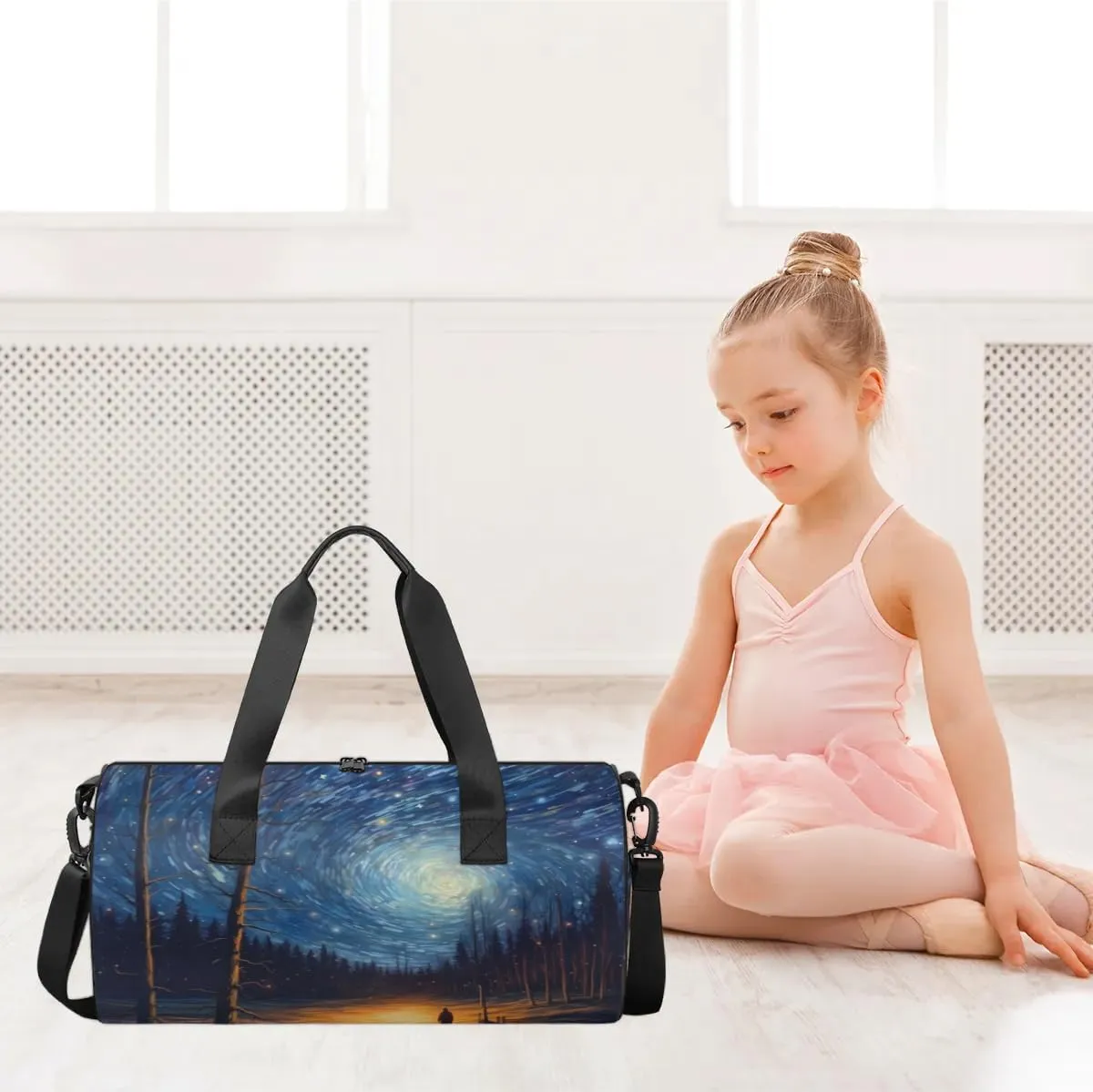Lightweight Travel Duffle Bag Abstract Night Sky Gym Bag for Women Men Stylish Small Duffle Bag for Fitness Yoga Travel Overnight Sport