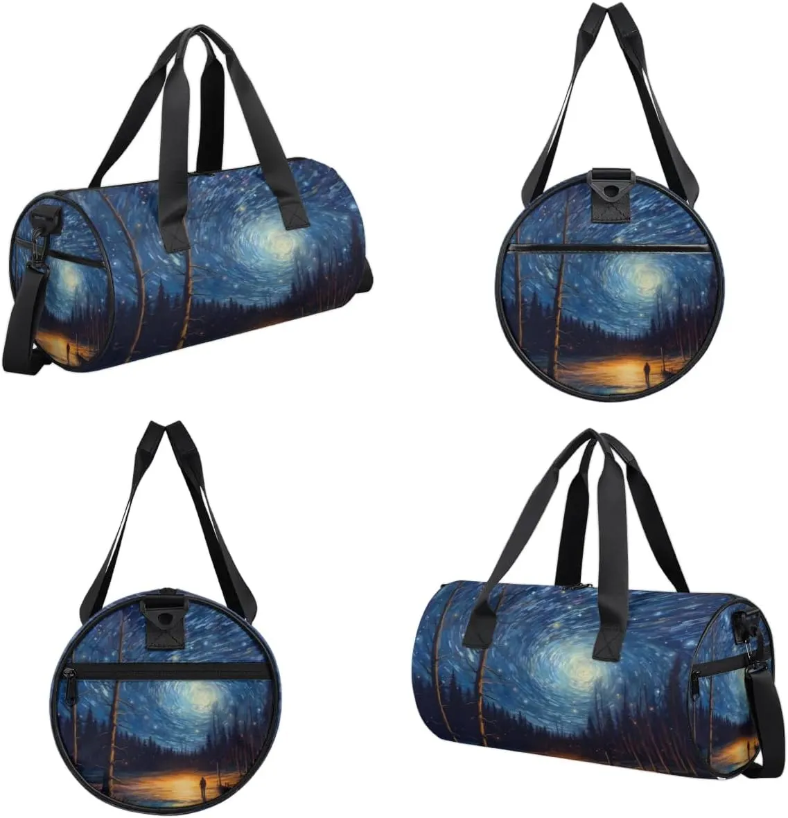 Lightweight Travel Duffle Bag Abstract Night Sky Gym Bag for Women Men Stylish Small Duffle Bag for Fitness Yoga Travel Overnight Sport