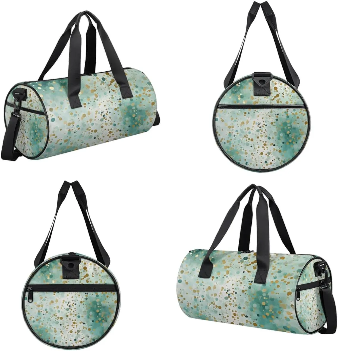 Lightweight Travel Duffle Bag Dot Print Gym Bag for Women Men Stylish Small Duffle Bag for Fitness Yoga Travel Overnight Sport
