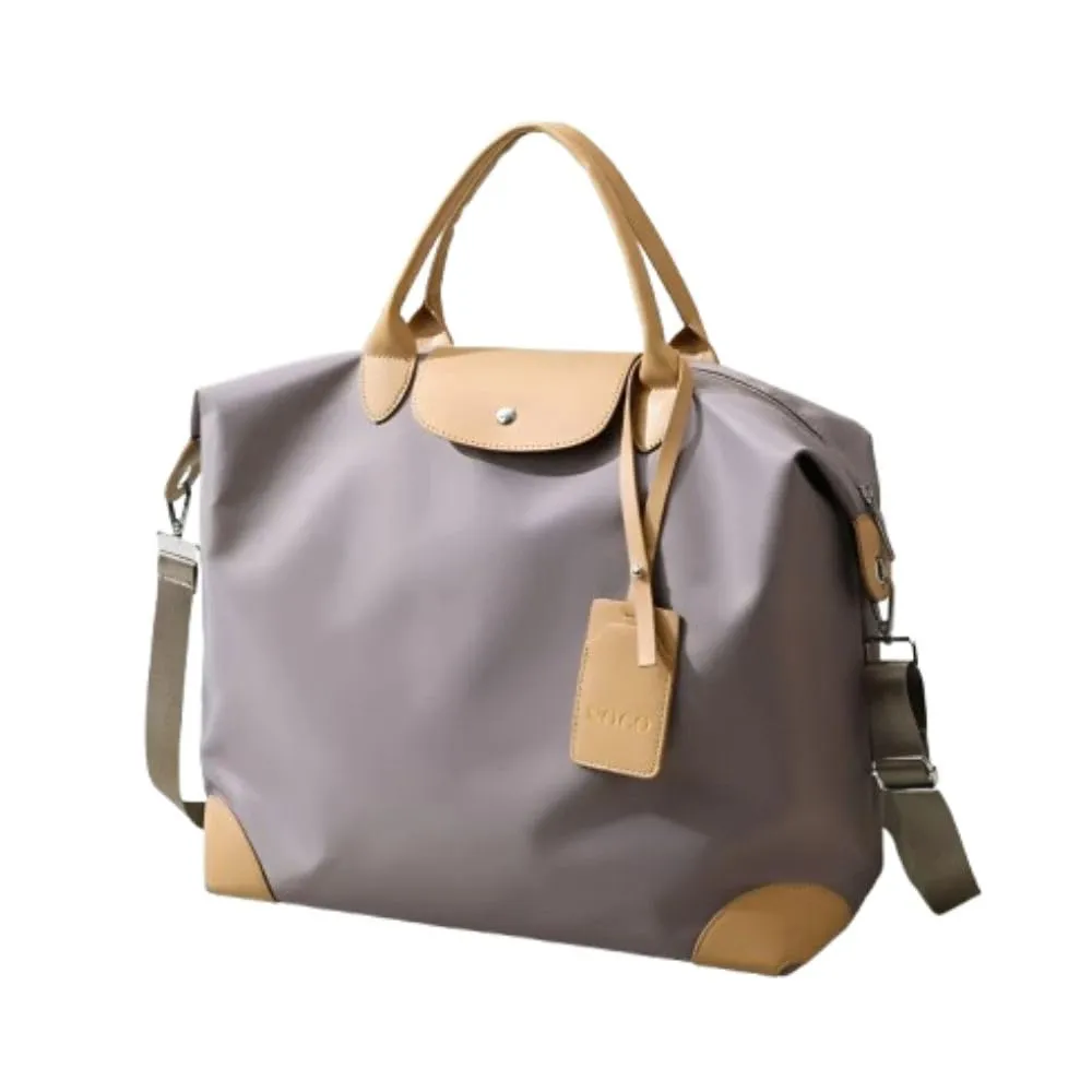Lightweight Waterproof Travel Duffel Bag - Large Capacity Gym Tote, Personal Item Duffle Bags for Women, Airplane Friendly, Durable Polyester Fabric Free Shipping (KHAKI)