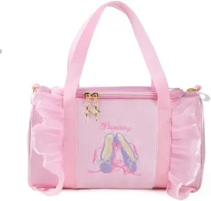 LKOQO Girls Pink Dance Duffel Bag