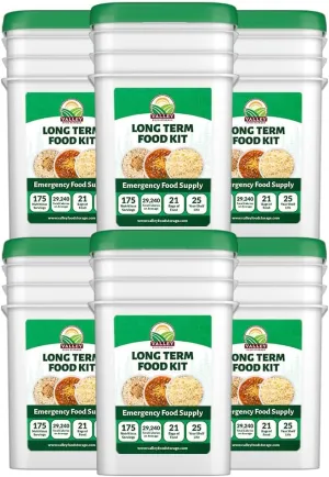 Long Term Food Supply Kit | 75g  Daily Protein & 1,800  Calories Per Day | Premium Survival Food 25 Year Shelf Life | Prepper Supplies Freeze Dried Meals