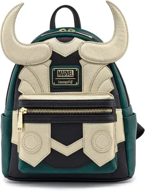 Loungefly Marvel Loki Cosplay Faux Leather Womens Double Strap Shoulder Bag Purse