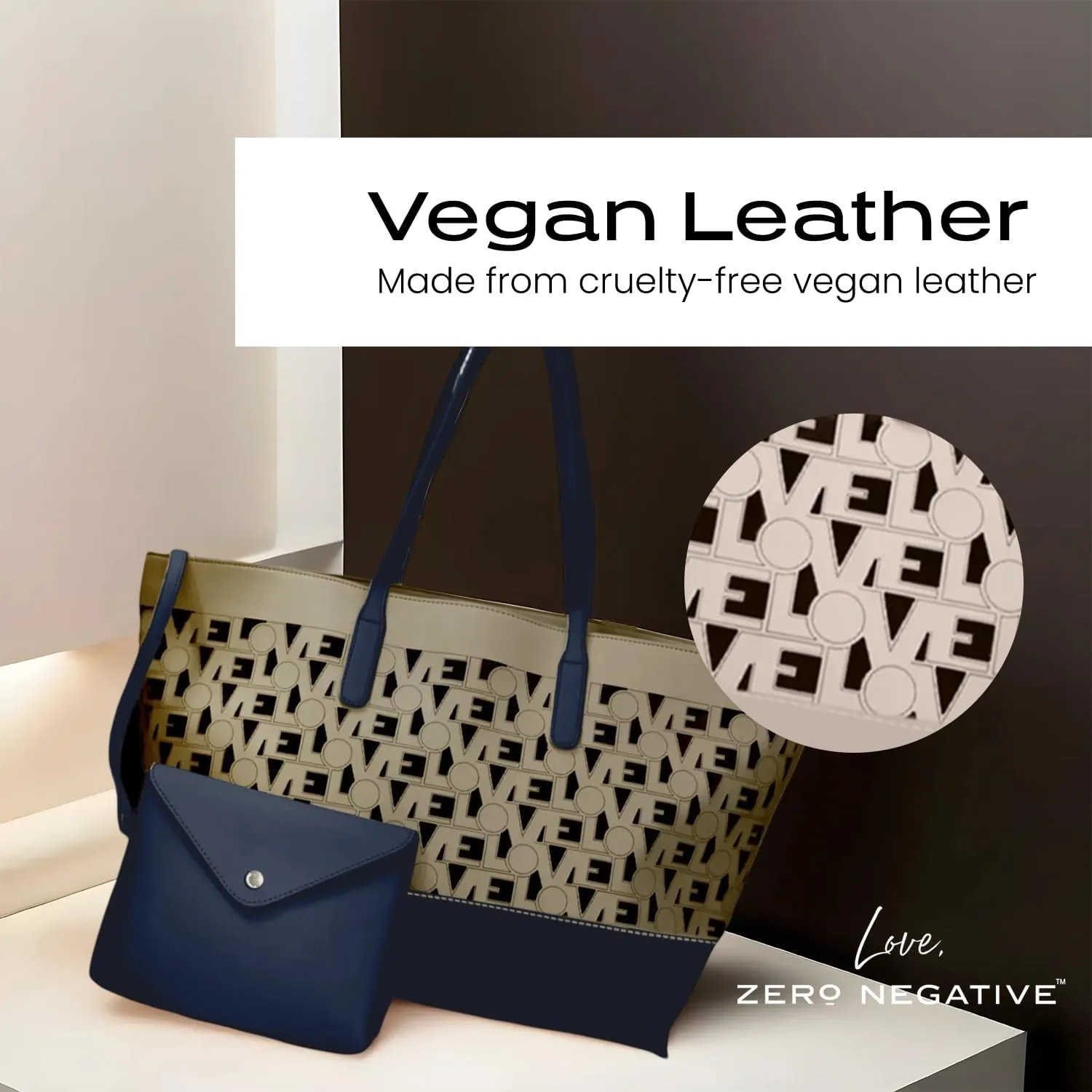 Love Tote | Designer Shoulder Bag | Large Totes for Women | Purses for Women | Vegan Leather Tote Bag | Removable Clutch