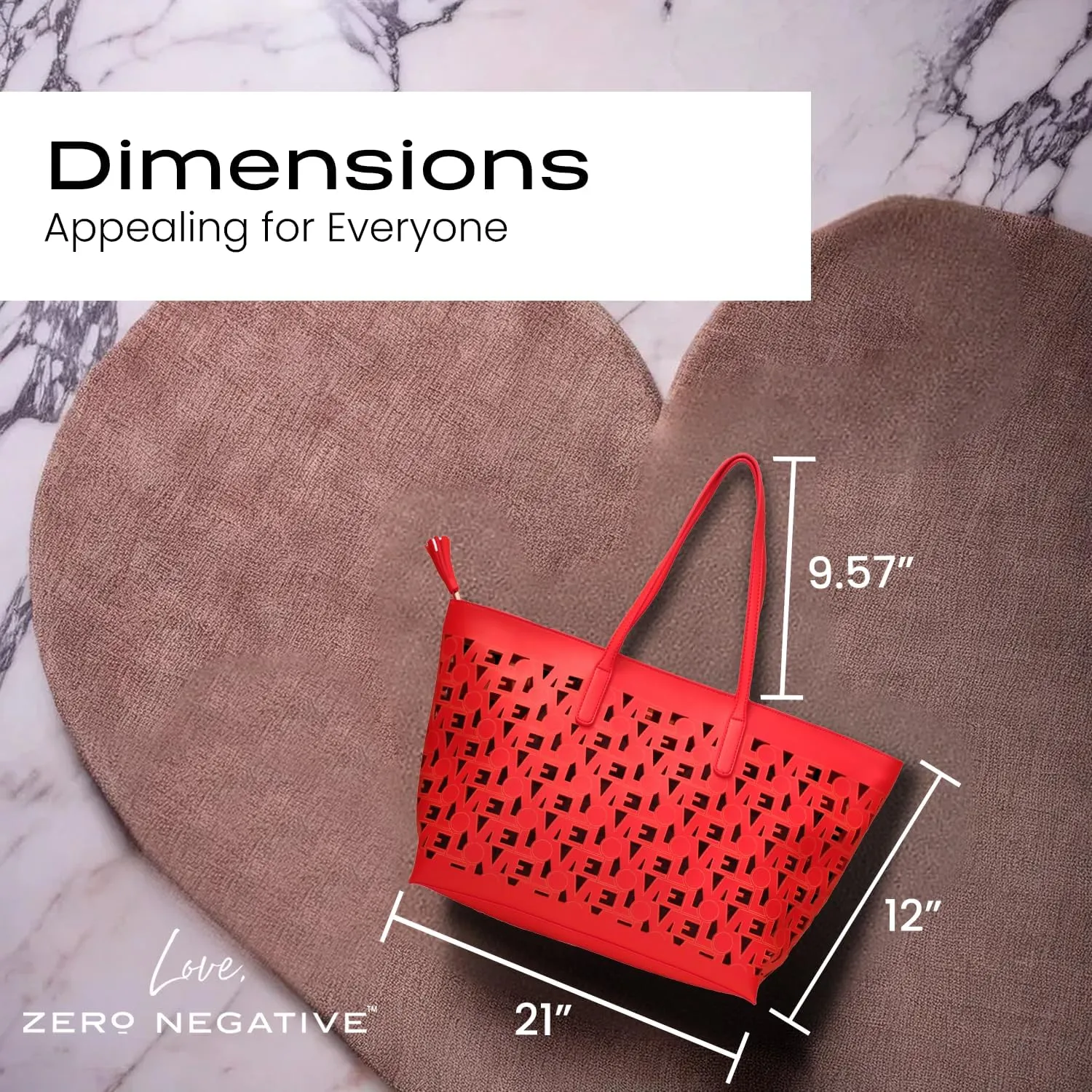 Love Tote | Designer Shoulder Bag | Large Totes for Women | Purses for Women | Vegan Leather Tote Bag | Removable Clutch