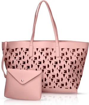 Love Tote | Designer Shoulder Bag | Large Totes for Women | Purses for Women | Vegan Leather Tote Bag | Removable Clutch