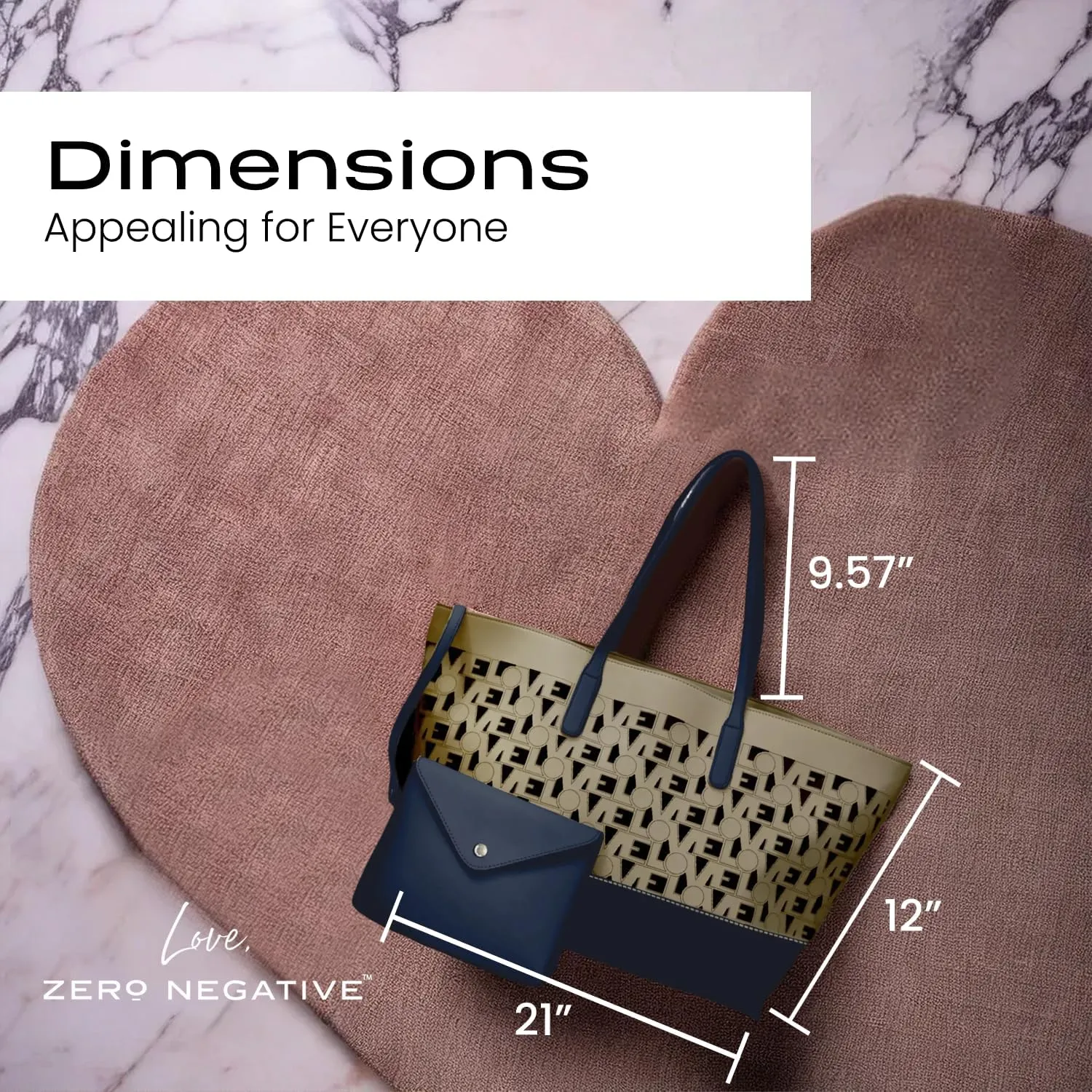 Love Tote | Designer Shoulder Bag | Large Totes for Women | Purses for Women | Vegan Leather Tote Bag | Removable Clutch