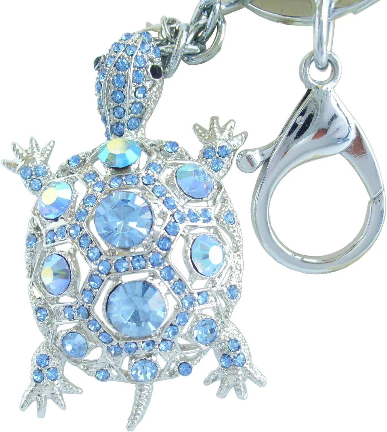 Lovely Animal 2.36" Turtle Tortoise Keychain Pendant Austrian Crystal K3631