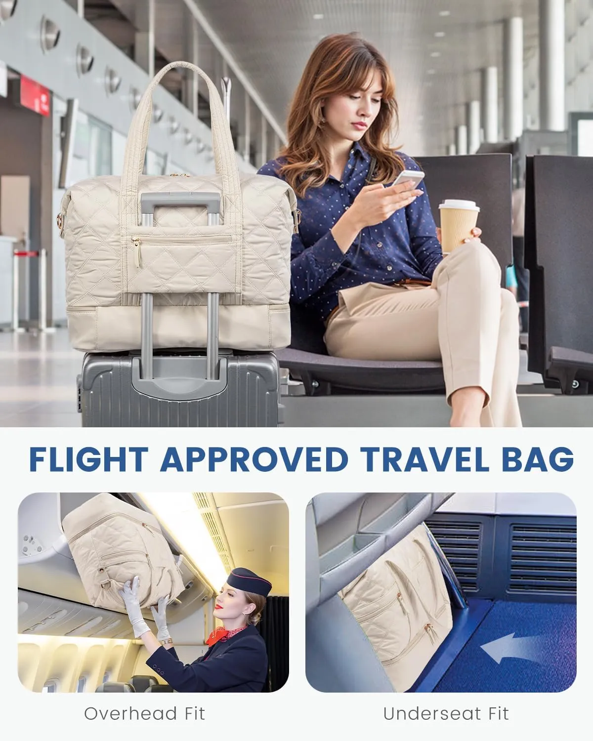 LOVEVOOK Extra Large Travel Duffle Bag, 56L Lightweight Weekender Bags for Women with Shoe Compartment, Personal Item Travel Bag Carry On Overnight Bags for Women, Hospital Bag for Labor and Delivery