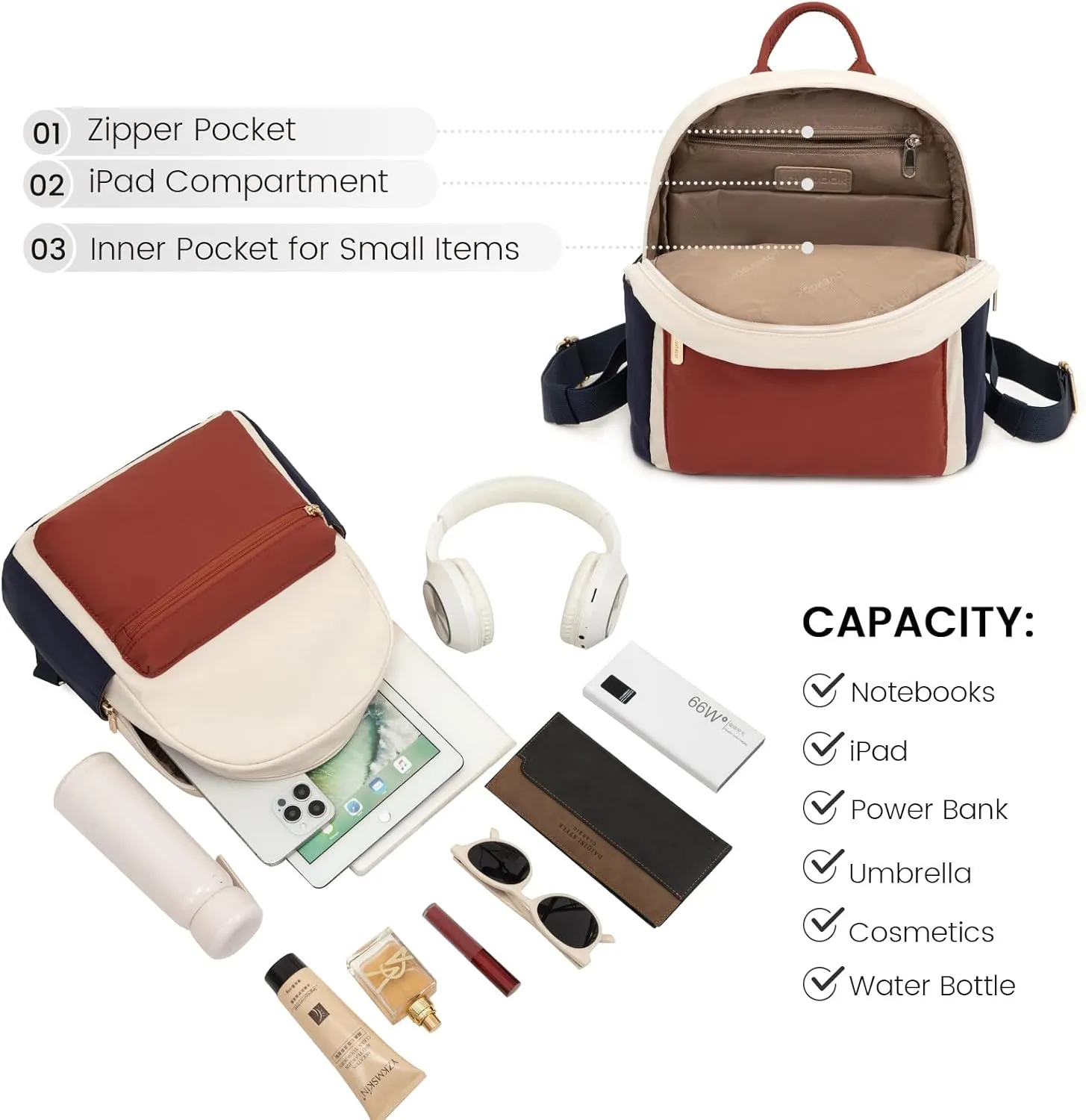 LOVEVOOK Mini Backpack for Women Light Weight Small Waterproof Backpack Purses Daily Backpack…