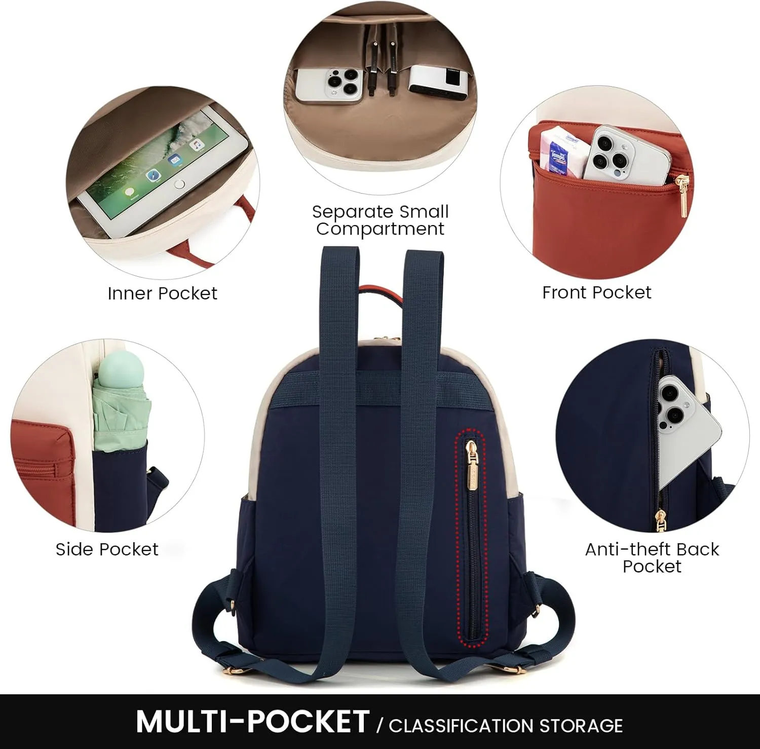 LOVEVOOK Mini Backpack for Women Light Weight Small Waterproof Backpack Purses Daily Backpack…