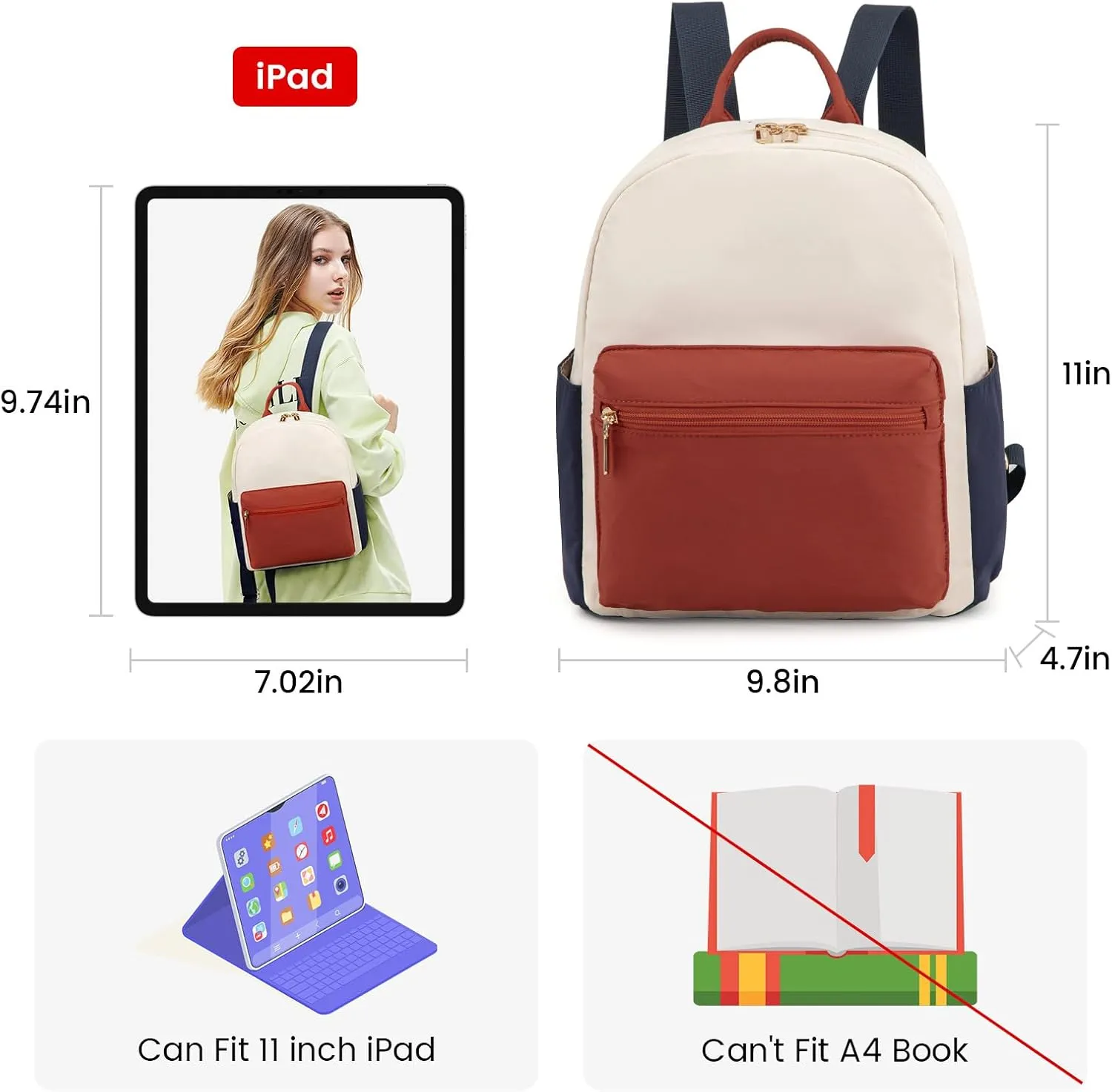 LOVEVOOK Mini Backpack for Women Light Weight Small Waterproof Backpack Purses Daily Backpack…