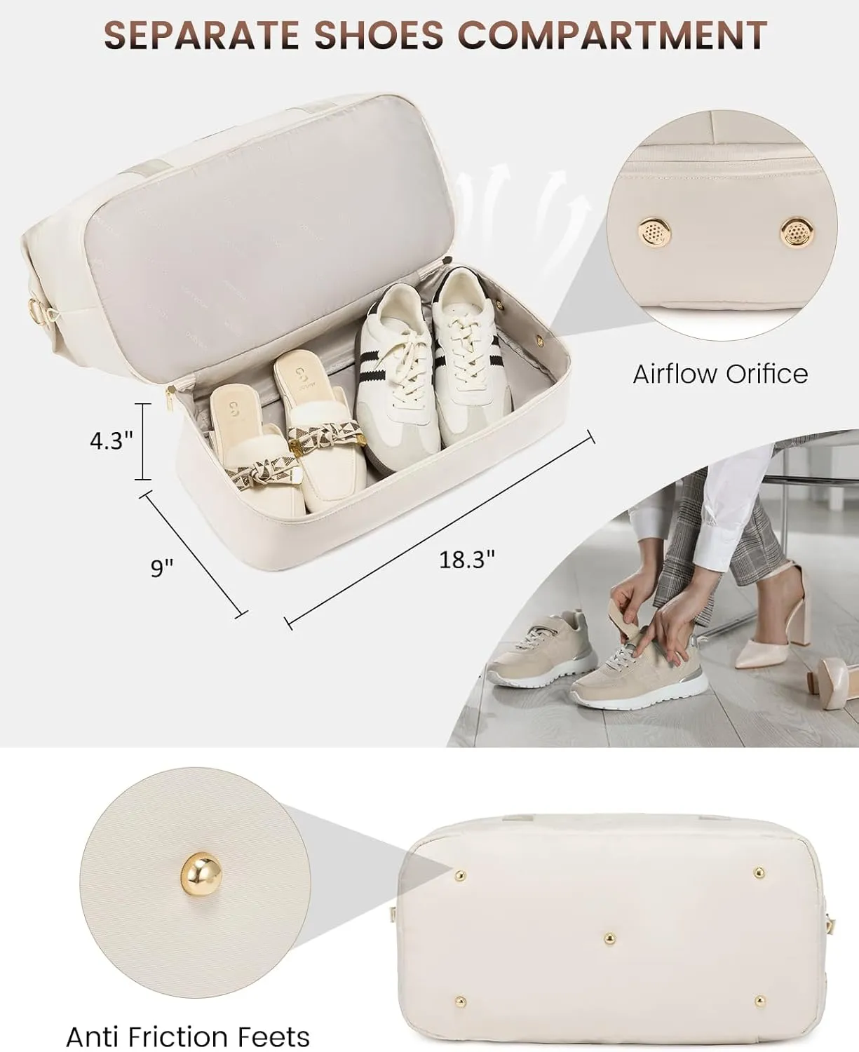 LOVEVOOK Travel Bag Weekender Bags for Women, Carry on Overnight Bag with Shoe Compartment,Duffle Bag with Laptop Pocket,Hospital Bag for Labor Delivery,Gym Tote Bag with Toiletry Bag