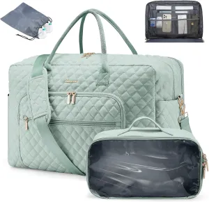 LOVEVOOK Travel Duffle Bag, Weekender Bag for Women with Toiletry Bag Carry on Overnight Bag with Laptop Compartment, Yoga Gym Bag with Wet Pocket Shoe Bag, Hospital Bag for Labor and Delivery