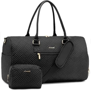 LOVEVOOK Travel Duffle Bag, Weekender Bag for Women with Toiletry Bag, Carry on Overnight Bag with Shoe Compartment, Gym Duffel Bag with Wet Pocket, Mommy Hospital Bags for Labor and Delivery