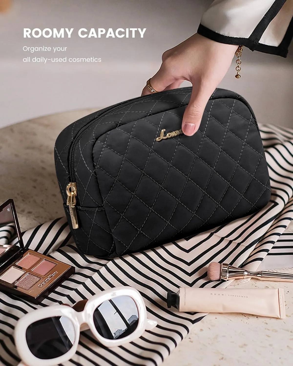 LOVEVOOK Travel Duffle Bag, Weekender Bag for Women with Toiletry Bag, Carry on Overnight Bag with Shoe Compartment,Gym Duffel Bag with Wet Pocket,Mommy Hospital Bags for Labor and Delivery 3Pcs