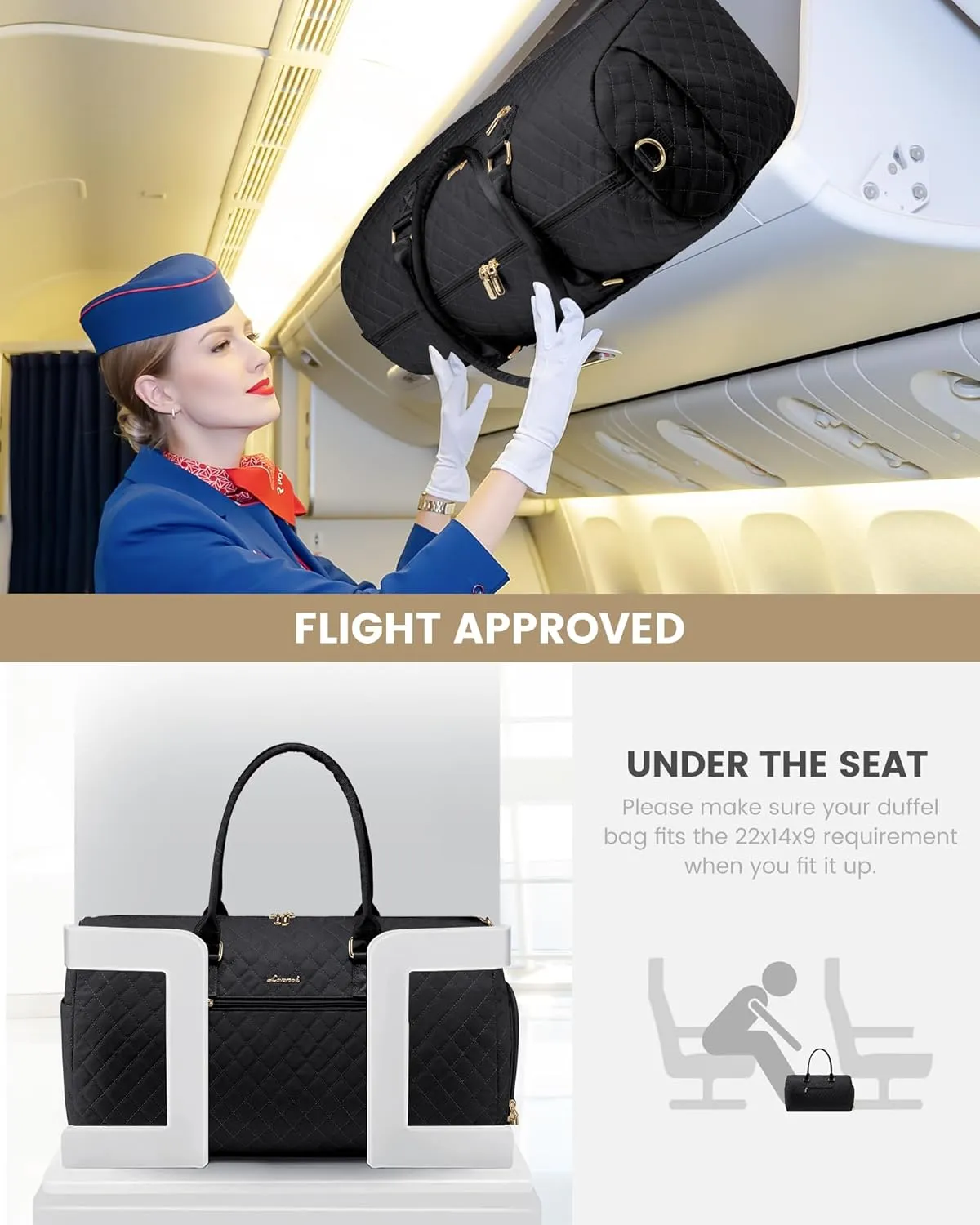 LOVEVOOK Travel Duffle Bag, Weekender Bag for Women with Toiletry Bag, Carry on Overnight Bag with Shoe Compartment,Gym Duffel Bag with Wet Pocket,Mommy Hospital Bags for Labor and Delivery 3Pcs