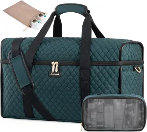 LOVEVOOK Travel Duffle Bag, Weekender Bags For Women, Carry On Duffel Bags For Airplanes, Overnight Bag With Toiletry Bag, Hospital Bag for Labor and Delivery, Yoga Gym Bag with Wet Pocket, 3Pcs Set