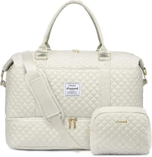LOVEVOOK Travel Duffle Bag,Carry on Overnight Bag with Shoe Compartment,Weekender Bags for Women with Toiletry Bag,Gym Duffel Bag with Wet Pocket,Hospital Bags for Labor and Delivery